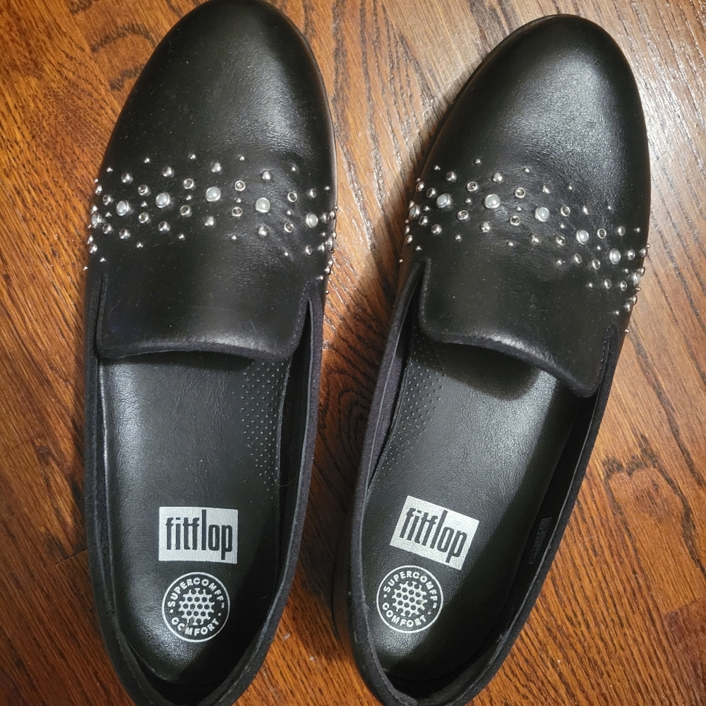 Fitflop Audrey Pearl Stud Loafers 8